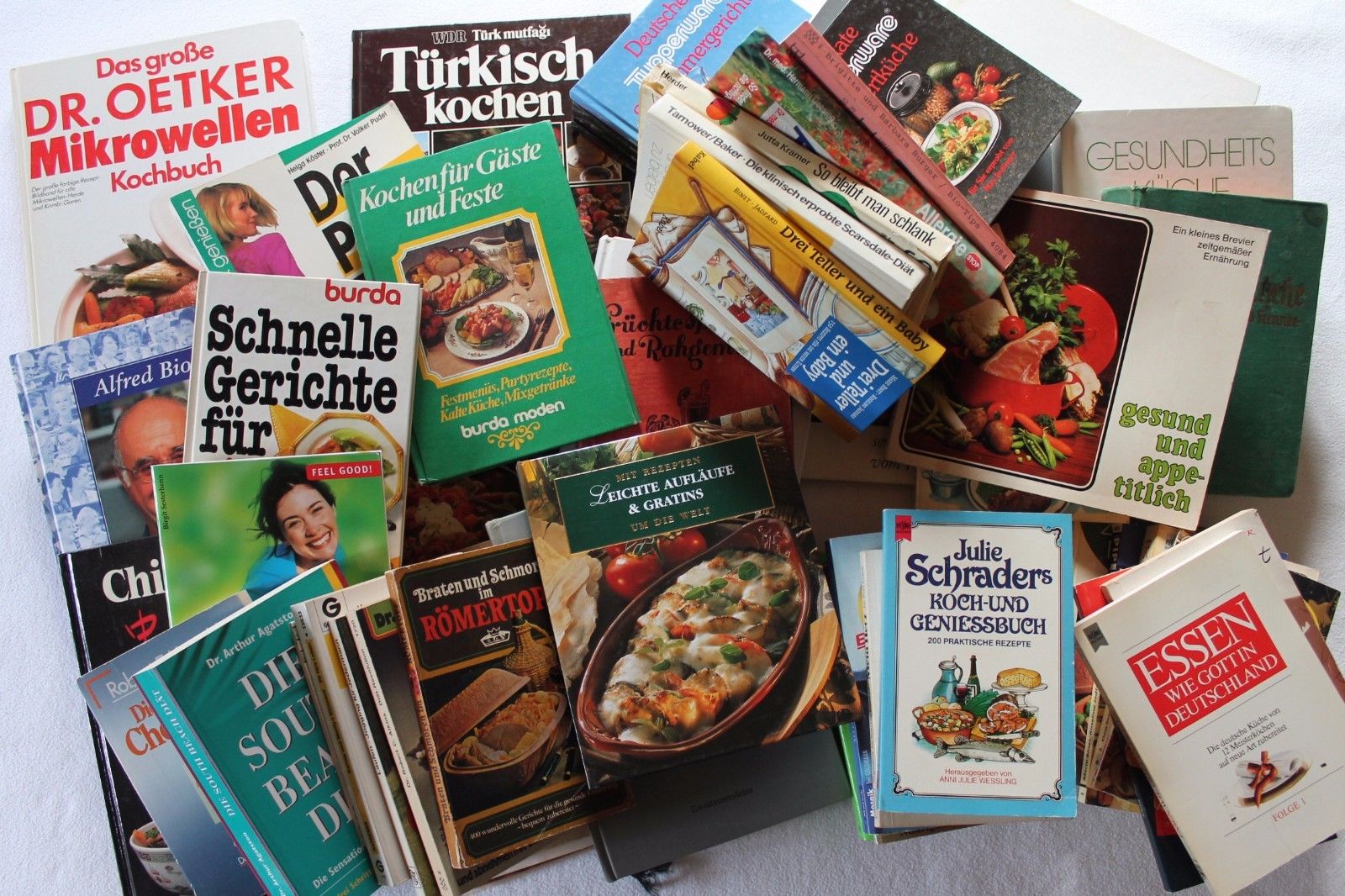 54 Bücher, Sammlung, Kochbücher, Diät, Tupperware, Vegetarisch, Chemie i. d. Nah