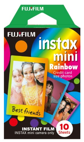 Fujifilm 16276405 Instax 1x10 Film Mini, Rainbow, WW1 für Mini 8/90 Neo Classic, Mini-70, Hello Kitty, SP-2