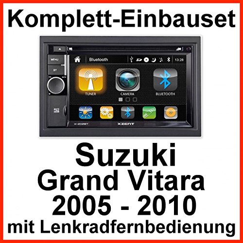 Komplett-Set Suzuki Grand Vitara JT Xzent X-202BT Moniceiver Bluetooth CD DVD USB MP3 AUX Autoradio 2-DIN