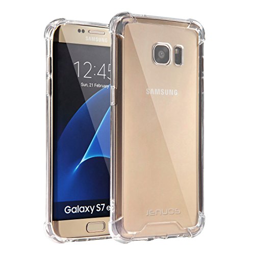 Galaxy S7 Edge Hülle, Jenuos Crystal Clear Stoßfeste Kratzfest Transparente Bumper TPU Silikon Handyhülle für Samsung Galaxy S7 Edge 5.5
