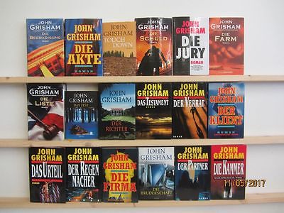 John Grisham 18 Bücher Romane Krimi Thriller Politthriller Kriminalromane