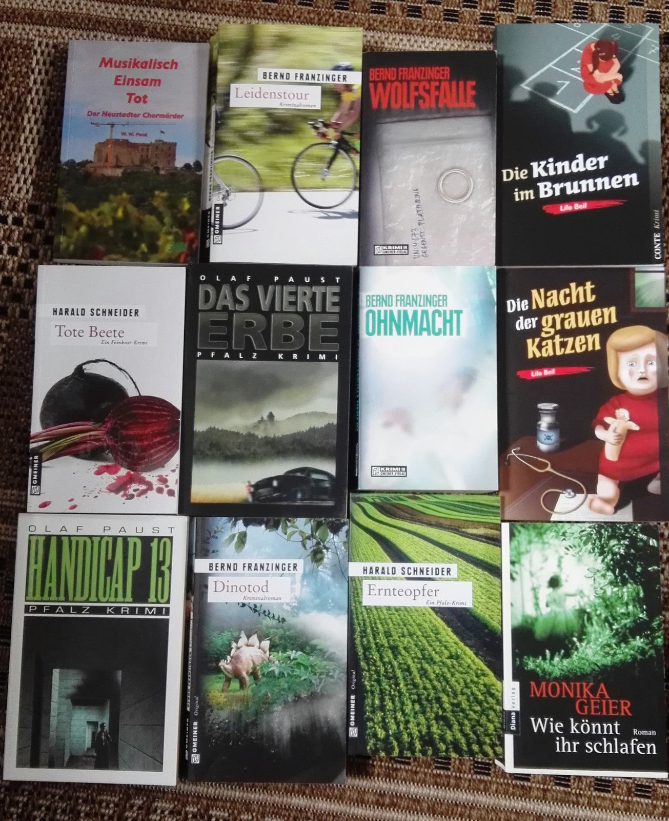 Bücherpaket 12 Stück Pfalz Krimi Regionalkrimi spannende Sammlung für Krimifans