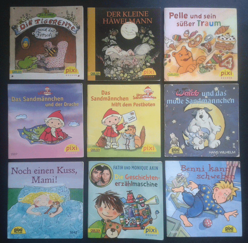 9 Pixi Sandmännchen Gutenachtgeschichten -  Kinderbücherpaket 