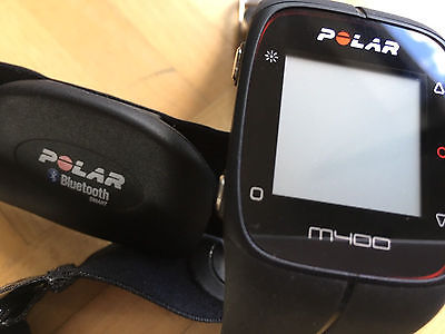 Polar M400 schwarz mit Pulsgurt H7, wie neu, Laufuhr, Smartwatch