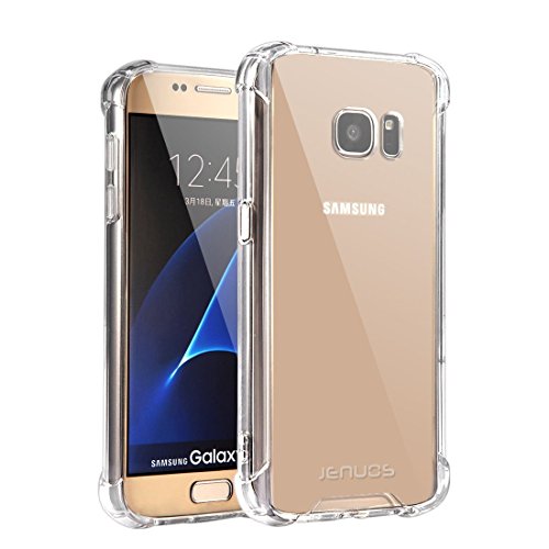 Galaxy S7 Hülle, Jenuos Crystal Clear Stoßfeste Kratzfest Transparente Bumper TPU Silikon Handyhülle für Samsung Galaxy S7 5.1
