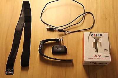 Polar M400, GPS, Herzfrequenz, Brustgurt, schwarz - kaum genutzt - in OVP
