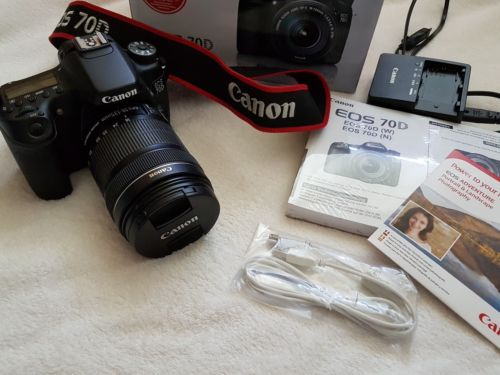 Canon EOS 70D 20.2 MP SLR-Digitalkamera - Schwarz (Kit m/ EF-S 18-135mm f/3.5-5…