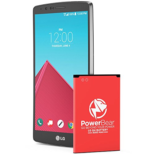Powerbear LG G4 Akku [3000 mAh] New Ersatz Akku für das LGG4 (Transparent, Transparent LTE-A) G4 Ersatz Akku [24 Monate Garantie]
