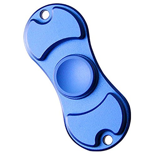 Fidget Spinner Metall Blau, GIM Hand Spinner Spielzeug, Bis zu 3 Minuten, Fingerspitze Gyro EDC Focus Spielzeug für Kinder & Erwachsene (Blau)