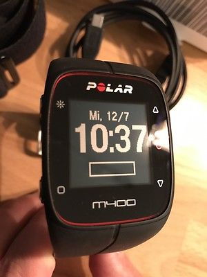 Polar Sport Uhr M400 HR, GPS, Herzfrequenz, incl. Brustgurt in schwarz