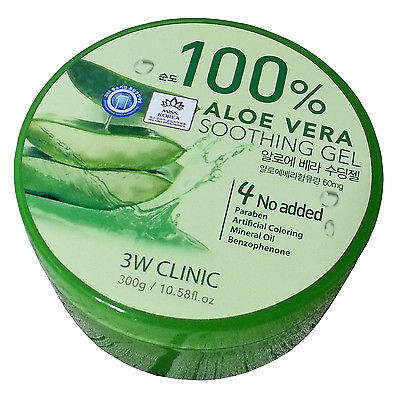 3W Clinic 100% Aloe Vera Soothing Gels Feuchtigkeits Hautpflege Gesicht Körper
