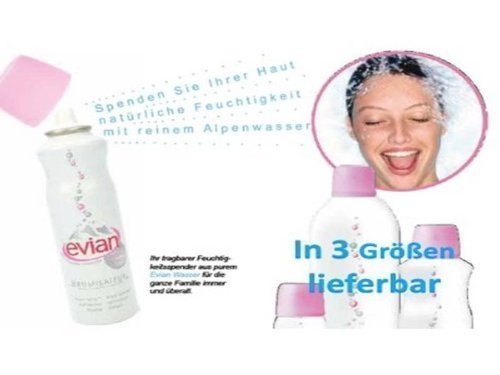 Evian ® Quellwassererfrischungspray 3x 50ml, Brumisateur