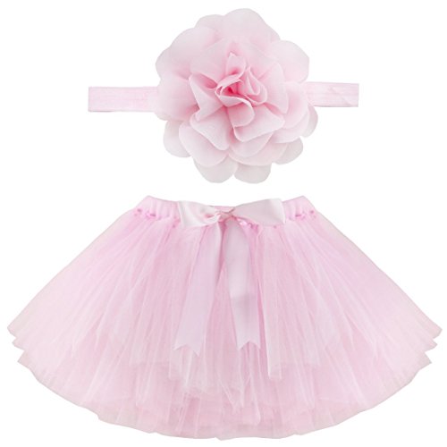 Musuntas Baby Prop Fotografie, Baby Kostüm,Foto Fotografie Outfits Baby Kostüm Tütü Rock Pettiskirt Mädchen Blumen Stirnband (Pink)