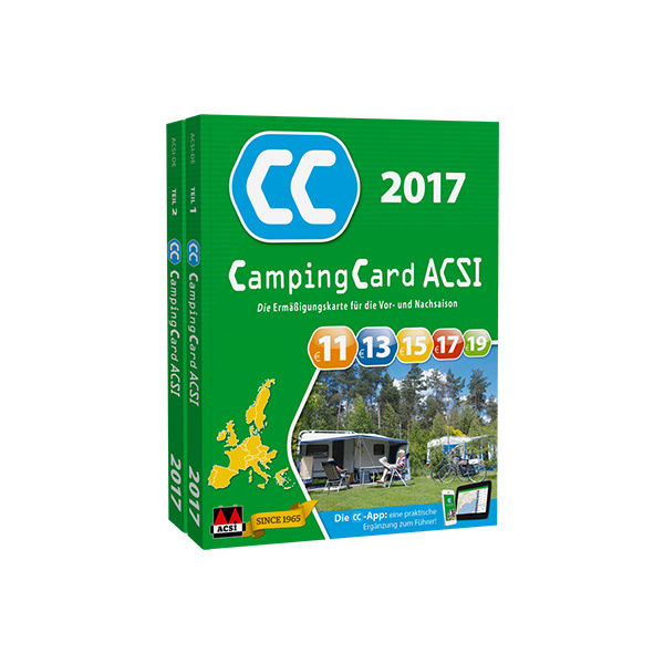 CampingCard ACSI Campingführer 2017 - Rabattkarte für die Vor- und Nachsaison