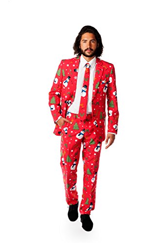 Opposuits OSUI-0020-EU50 - Christmaster - Weihnachts Anzug, Party Kostüm, Größe 50, mehrfarbig