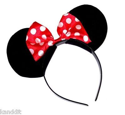 Minnie Mouse Ears Hen Nights Womens Girls Mickey Party Fancy Dress Headband BNIP