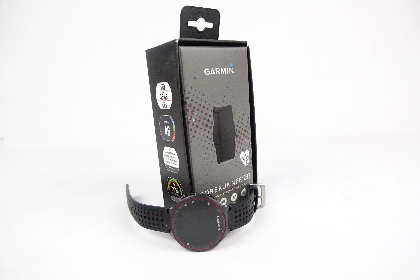 Garmin Forerunner 235 WHR Smartwatch Gps Laufuhr schwarz/rot - wie neu 