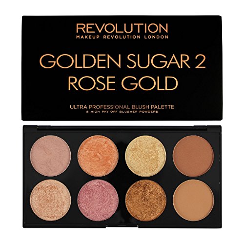 Makeup Revolution Rouge Palette Ultra Blush Palette Golden Sugar 2 Rose Gold