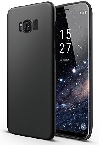Galaxy S8 Hülle - vau SlimShell Case - Schutz-Tasche Rückseite matte black