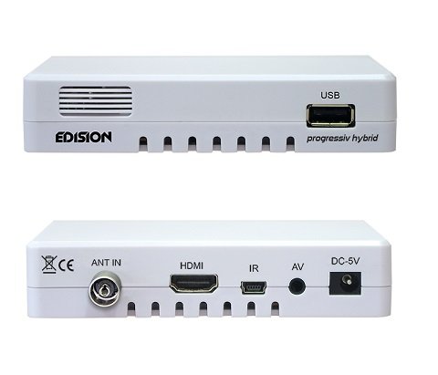Edision progressiv hybrid nano HD Kabel-Receiver (HDTV, DVB-C, DVB-T, HDMI, LAN, USB 2.0) weiß