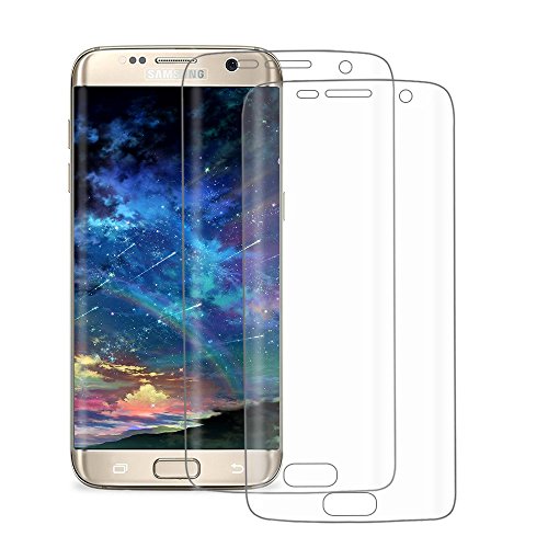 Samsung Galaxy S7 Edge Schutzfolie (Vollständige Abdeckung), POOPHUNS 2 Stück Samsung Galaxy S7 Edge Displayschutzfolie, Ultra Transparenz Full HD, Blasenfrei, Anti-Fingerabdruck und Hohe Qualität