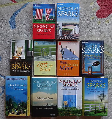 10 x Nicholas Sparks: Wie ein Licht in der Nacht, Für immer der Deine, ...