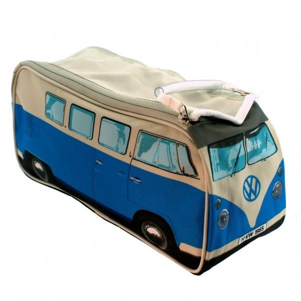 VW T1 Bus Kulturbeutel in blau - Volkswagen Bulli Waschbeutel Camper 1965