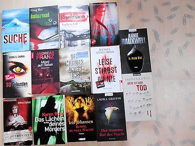 Bücherpaket 14  Bücher - Taschenbücher  Krimi und Thriller