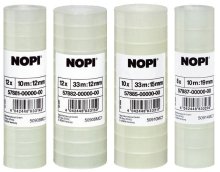 NOPI Klebefilm, transparent, 10 Rollen, 10m x 15mm