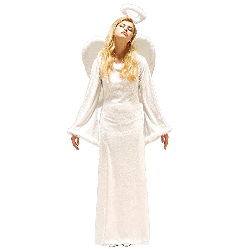 Widmann 44172 - Erwachsenenkostüm Engel Samt, Kleid, Flügel und Heiligenschein, Größe M