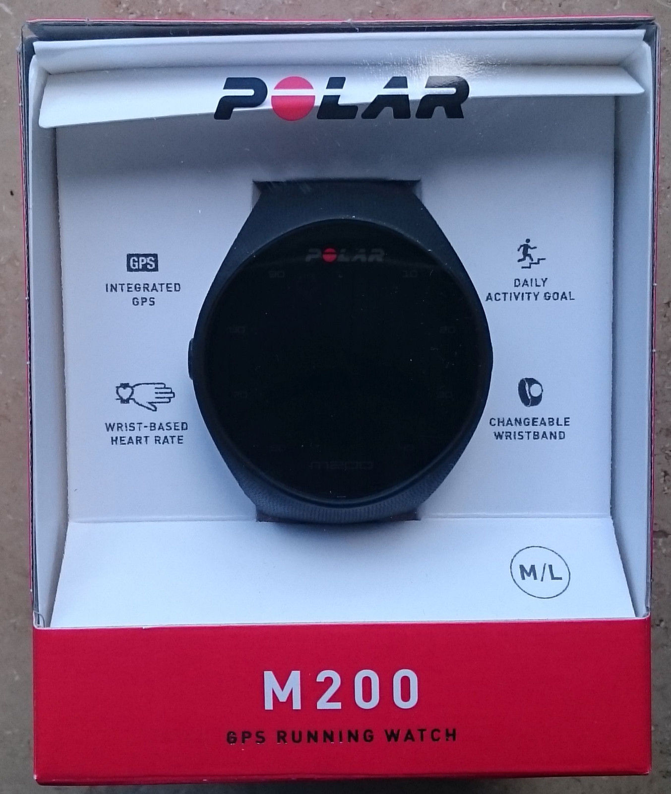 Polar M200 GPS-Laufuhr mit Pulsmessung am Handgelenk, schwarz, Rest-Garantie!