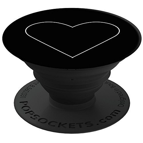 PopSockets: Expanding Stand and Grip for Smartphones and Tablets - White Heart Black
