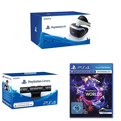 PlayStation VR + PlayStation Kamera für PS4 (2016) + PlayStation VR Worlds