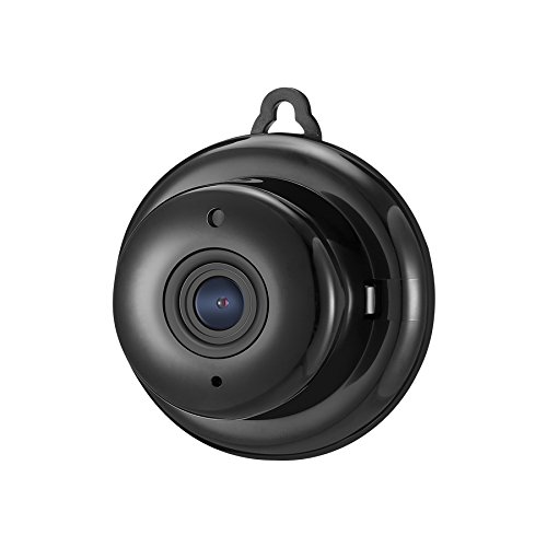 DIGOO Mini 960P Wlan kamera, Überwachungskamera mit 10 IR-LEDs, SD-Recording, 2-Wege-Kommunikation, Bewegungsverfolgung, 115° Betrachtungswinkel und Nachtsicht Schwarz
