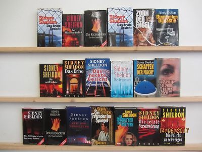 Sidney Sheldon 19 Bücher Romane Krimi Thriller Kriminalromane 