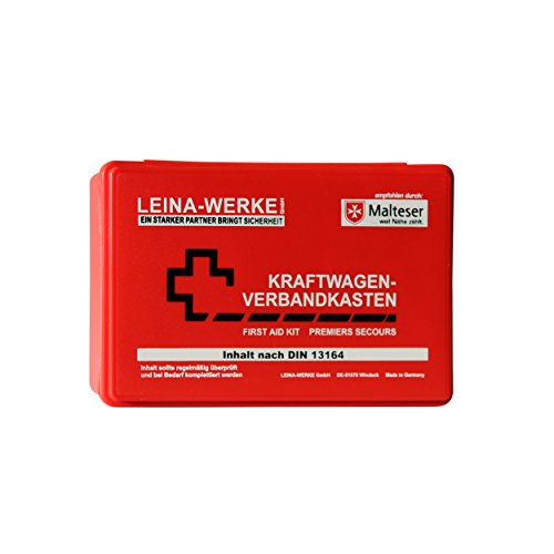 Leina-Werke 10005 KFZ-Verbandkasten Standard, Rot/Weiß/Schwarz