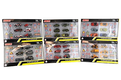 Globo Toys Globo – 37558 6 verschiedene spidko Druckguss Fahrzeuge Spielset