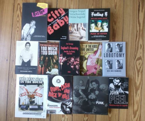 13x Bücher Punk Cock Sparrer John Lydon New York Dolls uvm 