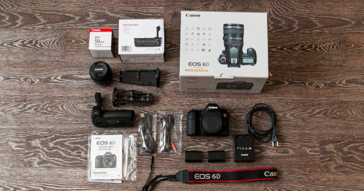 Canon EOS 6D 20.2MP Digitalkamera - Schwarz (Kit mit EF 50mm 1.8 Objektiv)