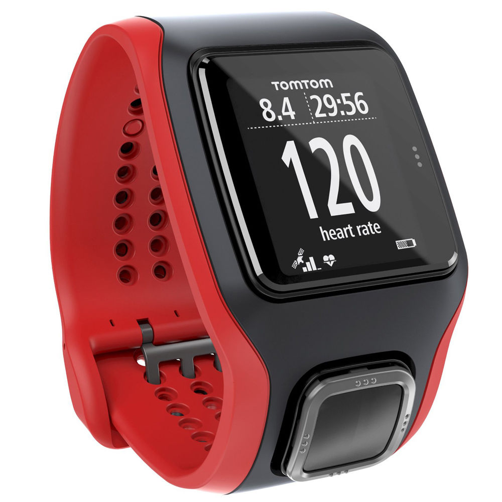 TomTom Runner Cardio GPS-Sportuhr Rot Fitness Uhr Herzfrequenz Laufuhr Tracker