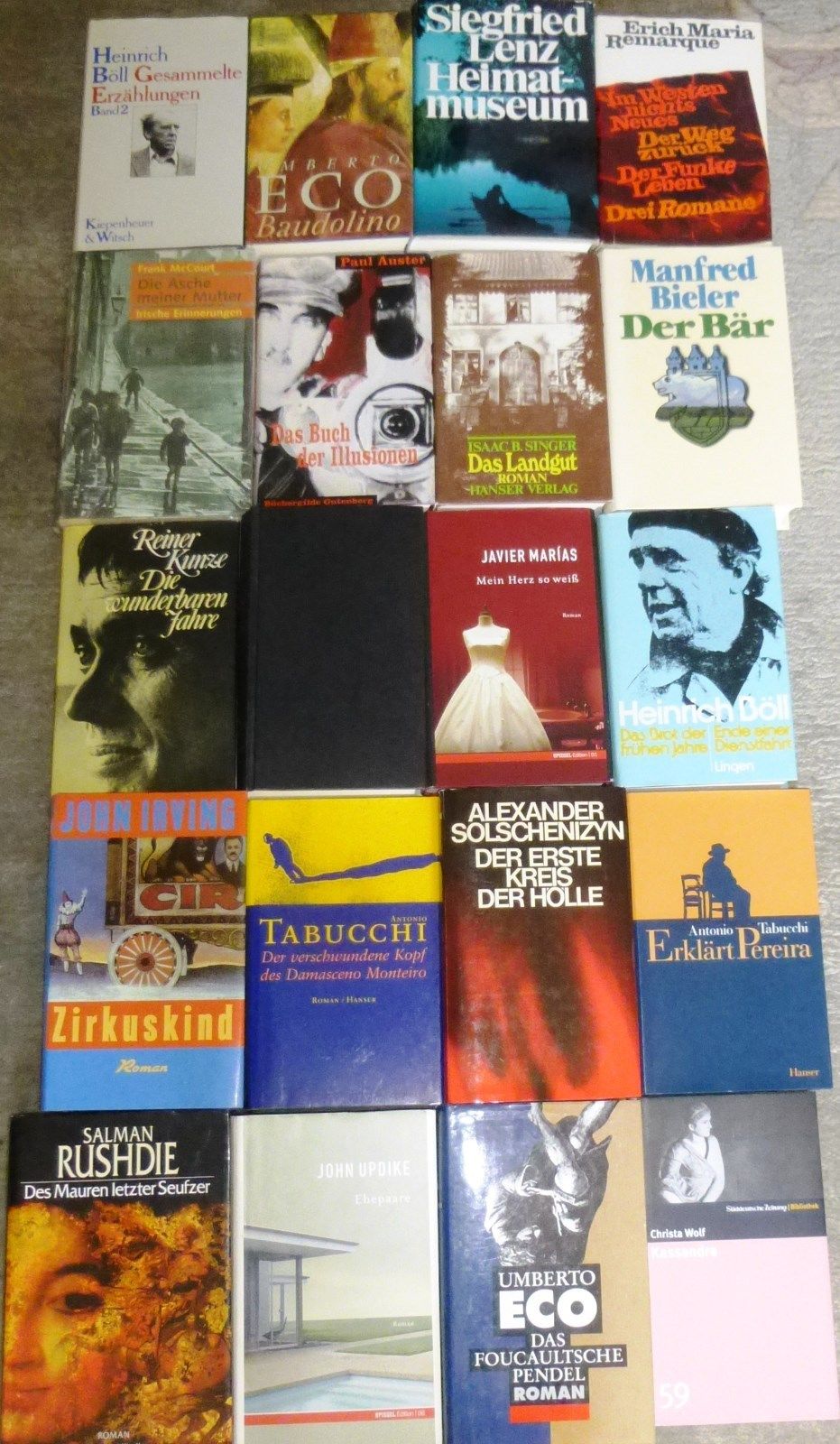 Moderne Literatur, 60 Bücher, diverse Autoren/Titel/Verlage, Hardcover & TB