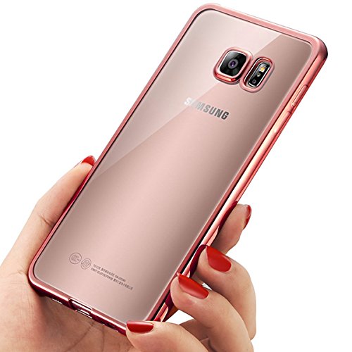 Mture Schutzhülle Samsung Galaxy S7 Hülle , Kratzfeste Plating TPU Case für Galaxy S7 Bumper Case , Crystal Clear Silikon Case Handyhülle Tasche für Galaxy S7 Case Cover- Rose Gold