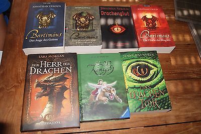 Bücherpaket 7 Bücher fantasy Drachen Bartimäus Jonathan Stroud u.a. 1 x gelesen