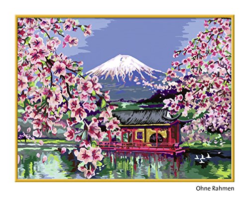Ravensburger 28841 - Japanische Kirschblüte - Malen nach Zahlen, 40 x 30 cm