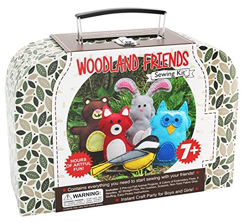 Das Woodlands Animals Kids Crafts Sewing Kit - ein tolles Geschenk für Mädchen und jungen - pädagogisches Spielzeug für Kinder im Alter von 7 bis 12 Jahren