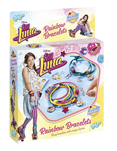 Totum Soy Luna Bastel-Set: Armbänder in Regenbogen-Farben – zum Selber Verzieren mit Anhängern, Perlen und Motiven aus der Disney Fernsehserie
