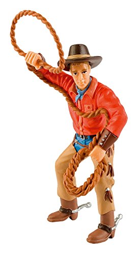 Bullyland 80673 - Spielfigur - Cowboy mit Lasso, Circa 12 cm