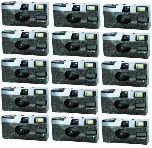FV-Sonderleistung 1EFLK71-15 Klassik Kameralook Einwegkamera mit Blitz (15-er Pack)