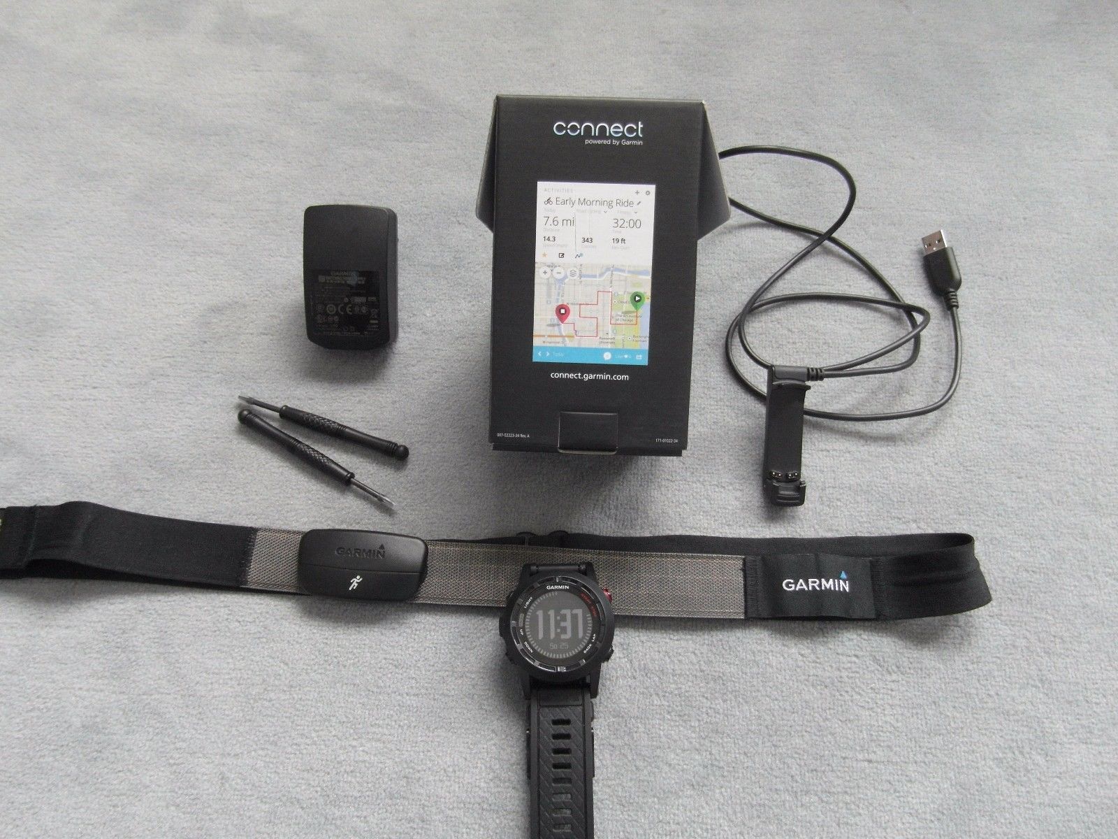 Garmin Fenix 2 GPS-Uhr Outdoor inkl. Premium Brustgurt