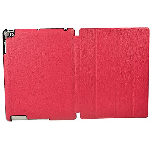 igadgitz Pink Rosa Leder mit Harte Rückenabdeckung 'Cover Mate Plus' Tasche Schutz Hülle für Apple iPad 2, 3 & Neue iPad 4 mit Retina Display 16GB 32GB 64GB. Mit An/Aus Funktion.